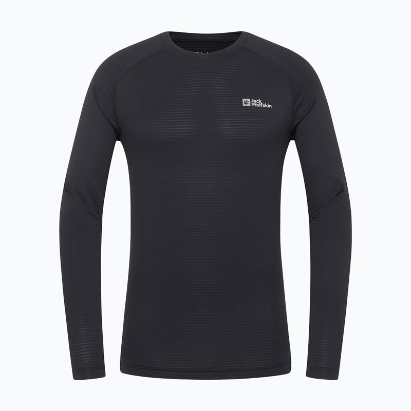 Vyriški termoaktyvūs marškinėliai ilgomis rankovėmis Jack Wolfskin Infinite Warm black 3