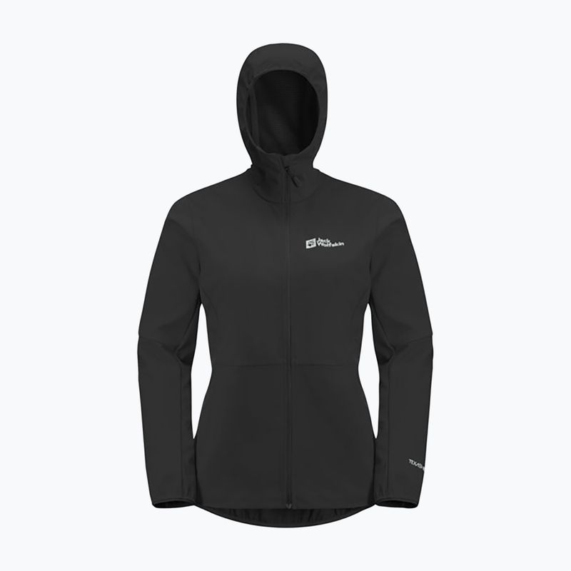 Moteriška softshell striukė Jack Wolfskin Feldberg Hoody black 2