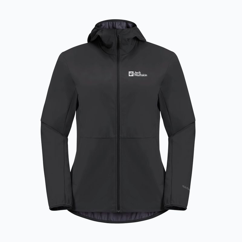Moteriška softshell striukė Jack Wolfskin Feldberg Hoody black 6