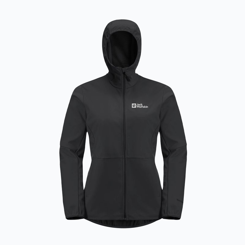 Moteriška softshell striukė Jack Wolfskin Feldberg Hoody black 7