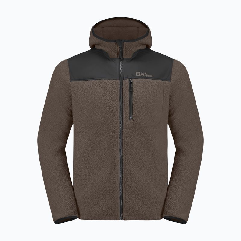 Vyriškas fliso džemperis Jack Wolfskin Kammweg Pile Fz cold coffee 7
