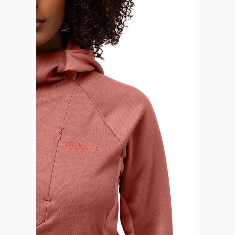 Moteriškas fliso džemperis Jack Wolfskin Alpgrat mineral red 3