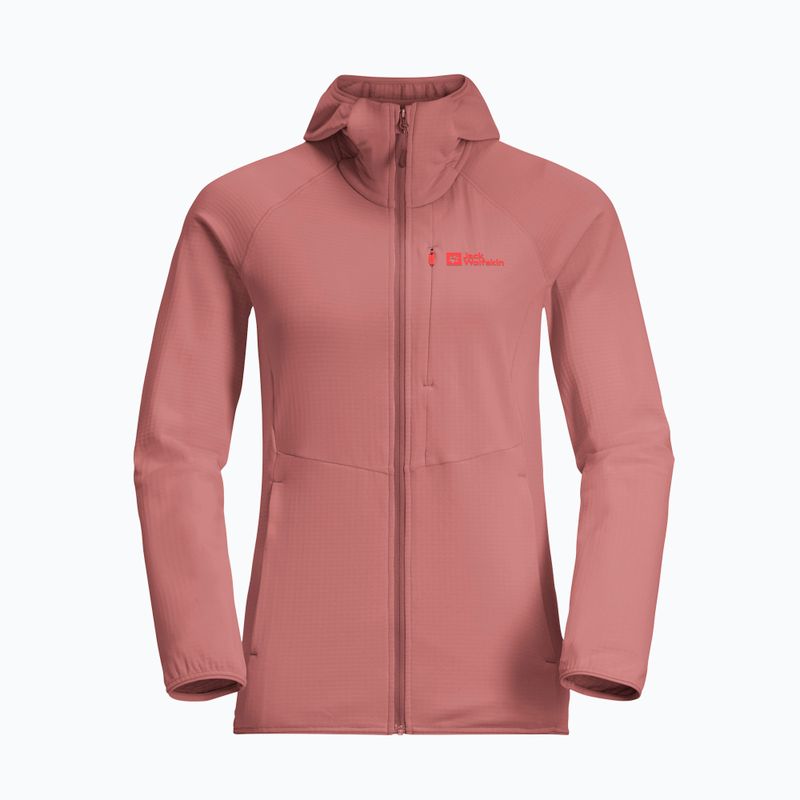 Moteriškas fliso džemperis Jack Wolfskin Kolbenberg Hooded Fz mineral red 7