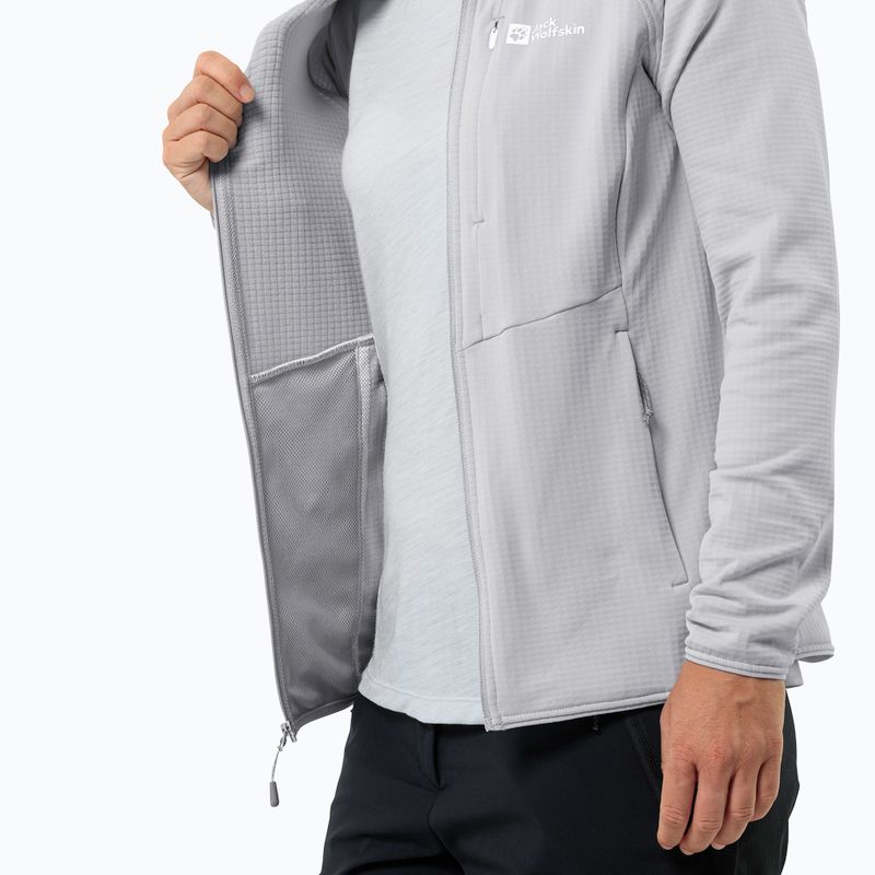 Moteriškas fliso džemperis Jack Wolfskin Kolbenberg Hooded Fz cool grey 6