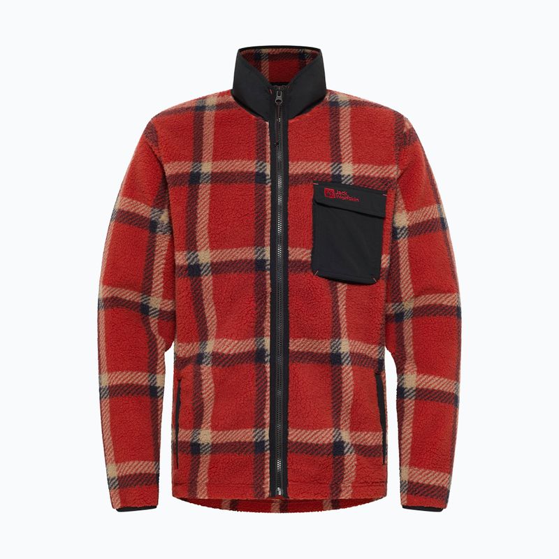 Vyriškas fliso džemperis Jack Wolfskin Felslicht Check intense rust 6
