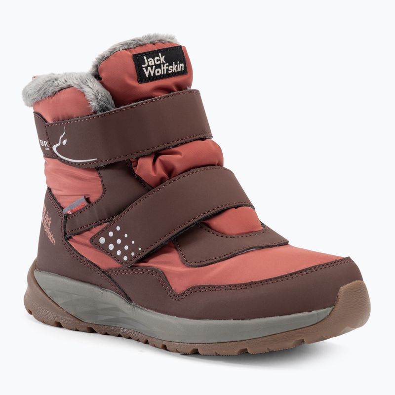 Vaikiški batai Jack Wolfskin Polar Bear-B Texapore Mid Vc dark mahogany