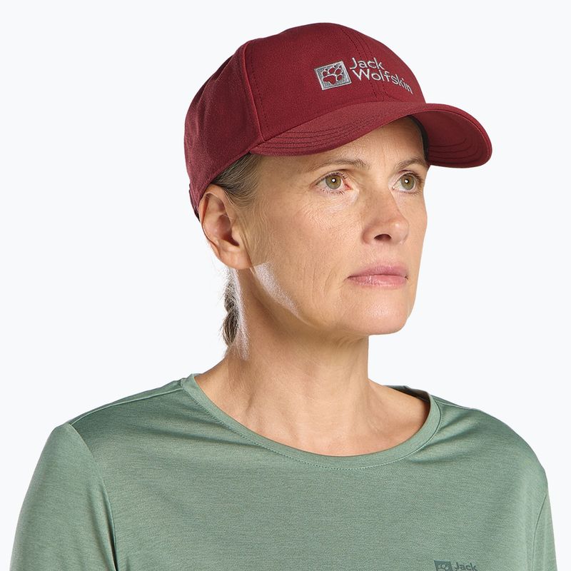 Kepuraitė su snapeliu Jack Wolfskin Baseball Cap deep ruby 2