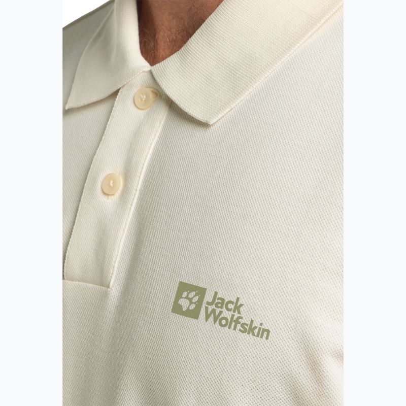 Vyriški polo marškinėliai Jack Wolfskin Essential cotton white 5