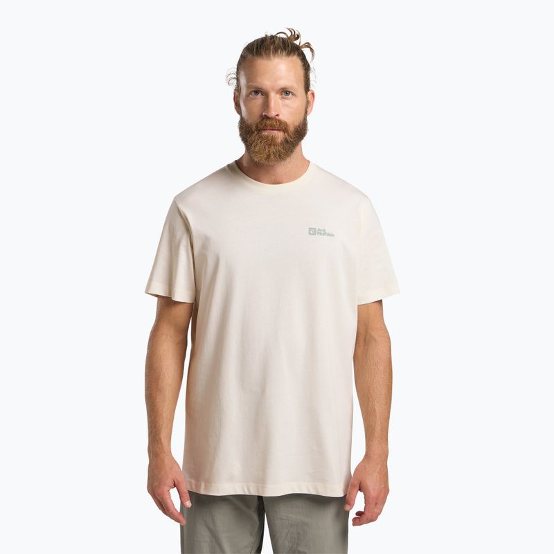 Vyriški marškinėliai Jack Wolfskin Essential cotton white