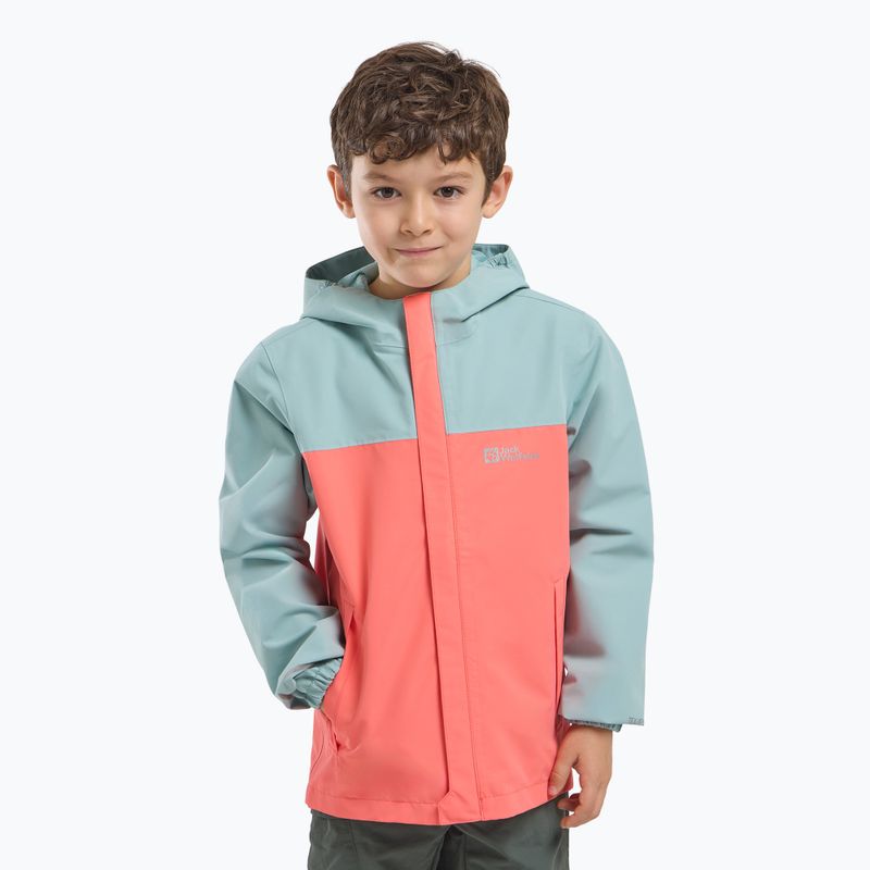 Vaikiška striukė nuo lietausJack Wolfskin Tucan sunset coral