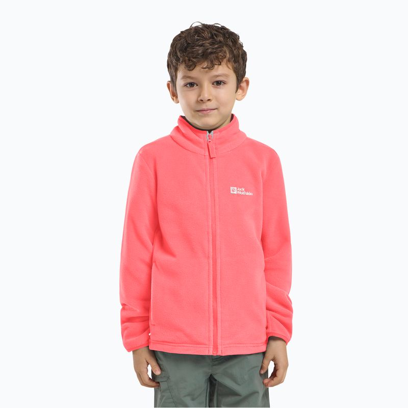Vaikiškas fliso džemperis Jack Wolfskin Taunus sunset coral 7
