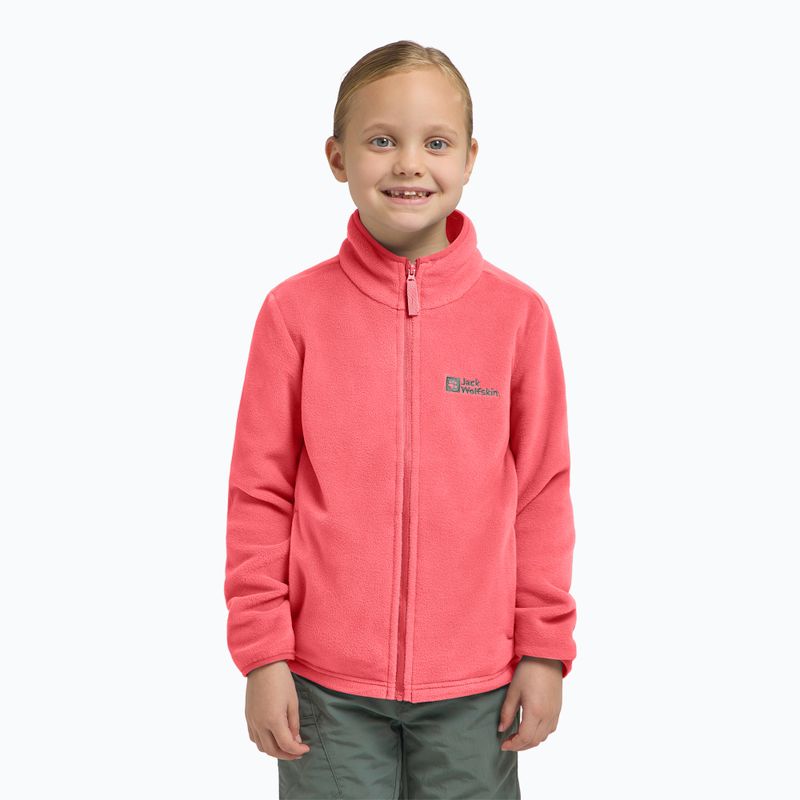 Vaikiškas fliso džemperis Jack Wolfskin Taunus sunset coral 12