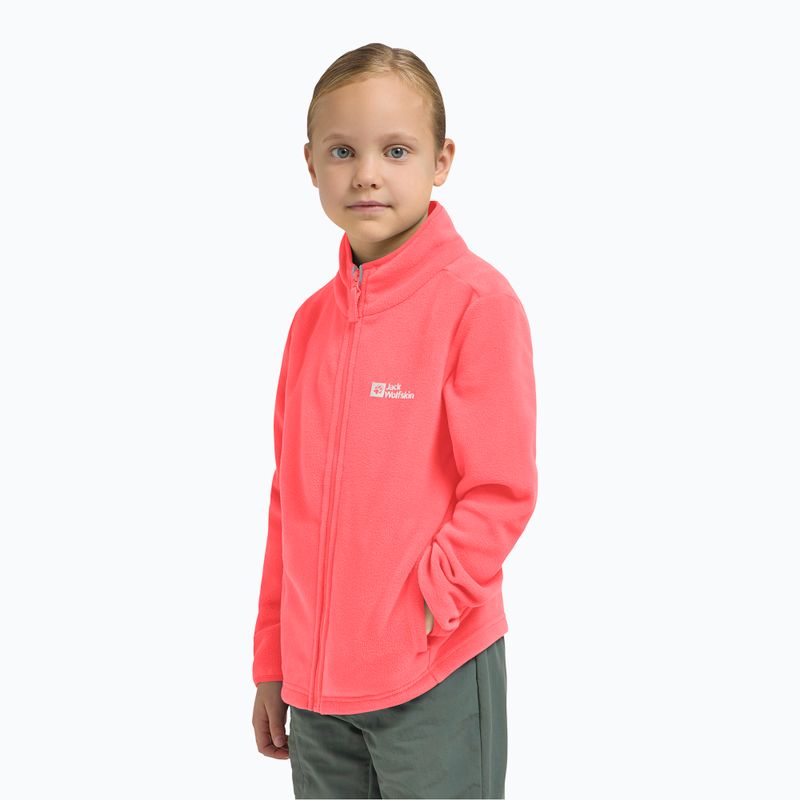 Vaikiškas fliso džemperis Jack Wolfskin Taunus sunset coral 15