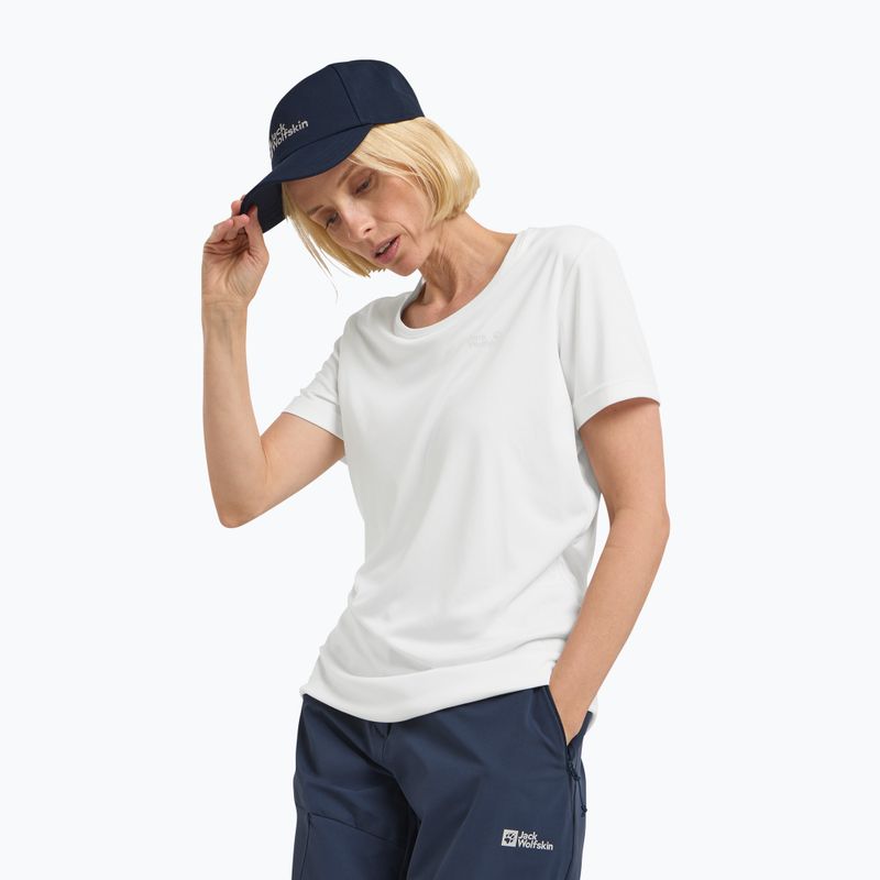 Moteriški žygio marškinėliai Jack Wolfskin Tech T stark white 4