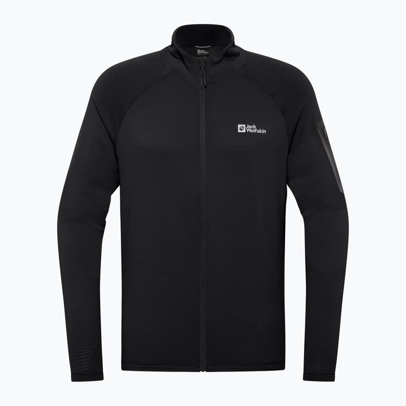 Vyriškas žygio džemperis Jack Wolfskin Prelight Full Zip black 7