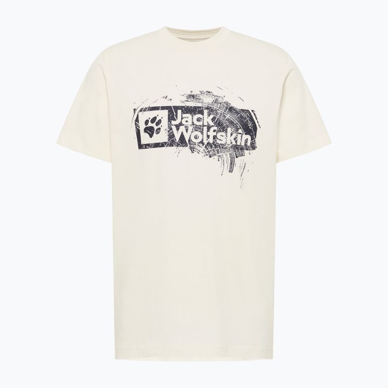 Vyriški marškinėliai Jack Wolfskin Jack Wolfskin Brand T wood cotton white 5