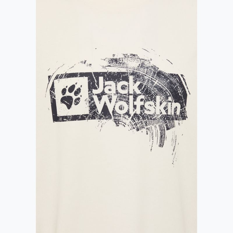 Vyriški marškinėliai Jack Wolfskin Jack Wolfskin Brand T wood cotton white 7