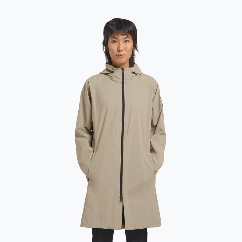Moteriškas paltas nuo lietaus Jack Wolfskin Wellse stone