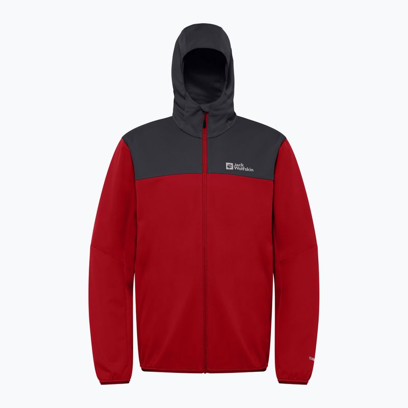 Vyriška softhsell striukė Jack Wolfskin Feldberg Hoody adrenaline red 8