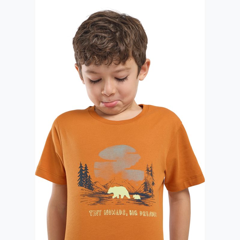 Vaikiški marškinėliai Jack Wolfskin Graphic Cotton T print soft amber 4
