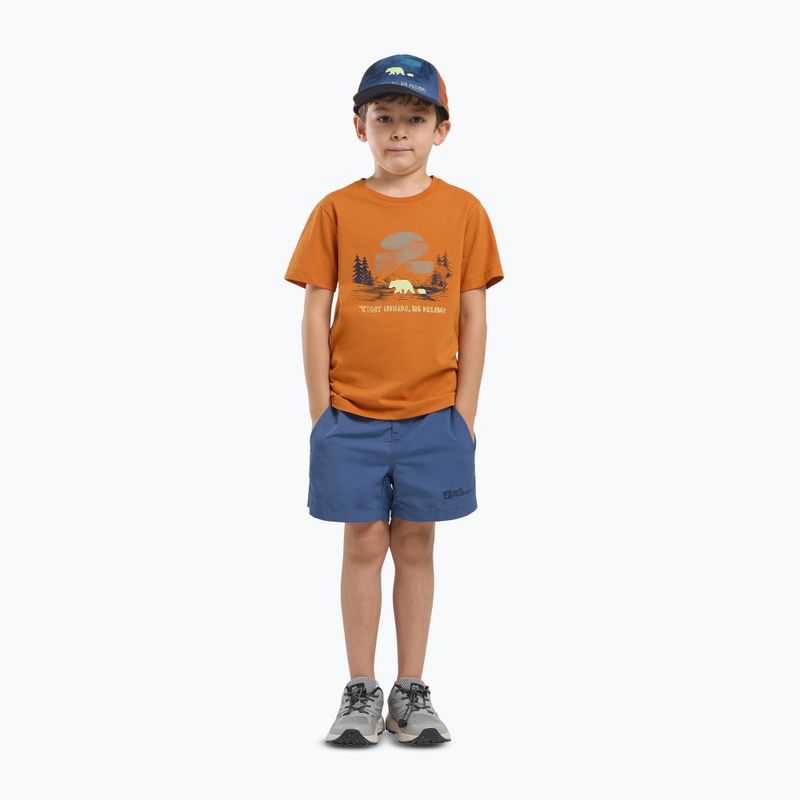 Vaikiški marškinėliai Jack Wolfskin Graphic Cotton T print soft amber 2