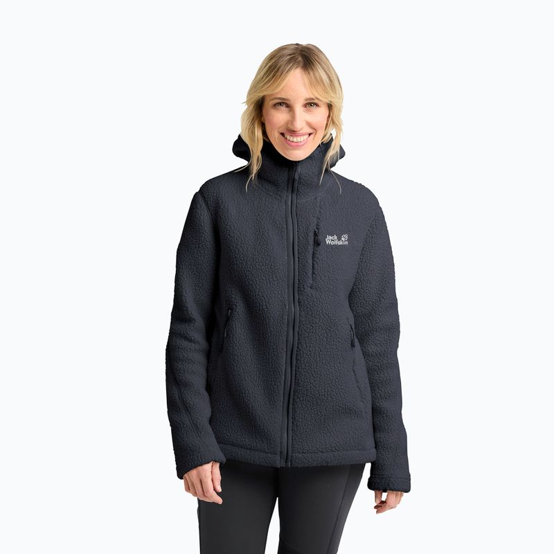 Moteriškas fliso džemperis Jack Wolfskin Cradle Mountain Pile Full Zip phantom