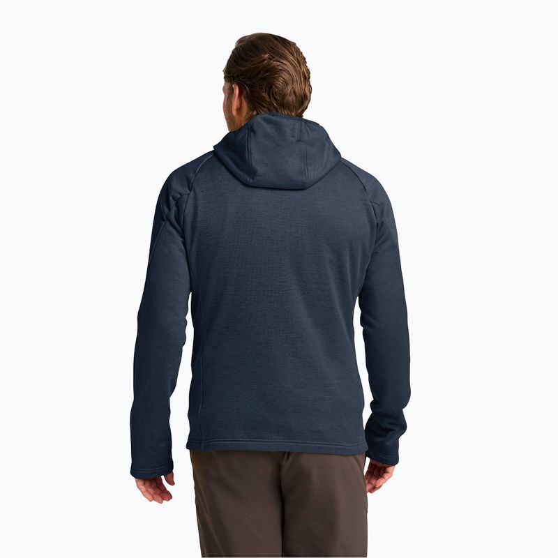 Vyriškas žygio džemperis Jack Wolfskin Peak District Hooded Full Zip midnight sky 3