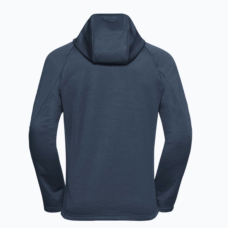 Vyriškas žygio džemperis Jack Wolfskin Peak District Hooded Full Zip midnight sky 8