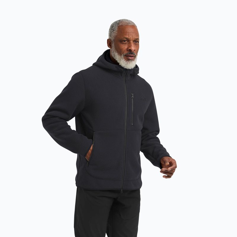 Vyriškas žygio džemperis Jack Wolfskin Lake Ridge Hooded black