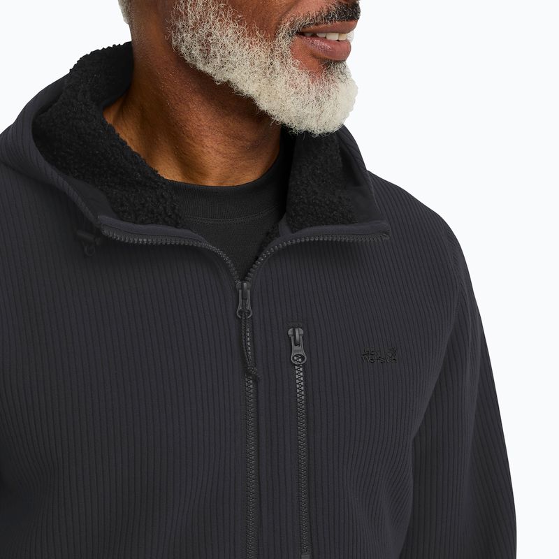 Vyriškas žygio džemperis Jack Wolfskin Lake Ridge Hooded black 5