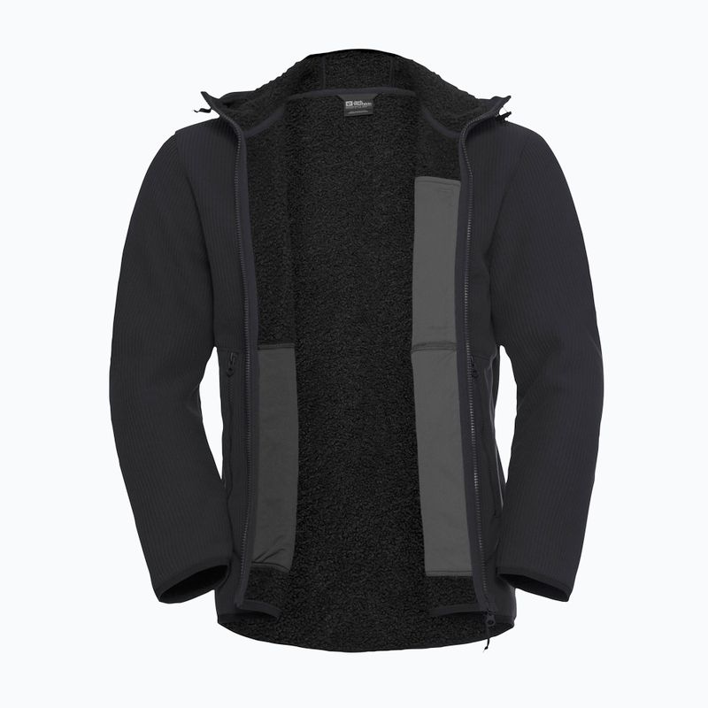 Vyriškas žygio džemperis Jack Wolfskin Lake Ridge Hooded black 9
