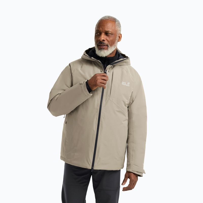 Vyriška striukė nuo lietaus Jack Wolfskin Icecape 2L Down Ins Rds linen