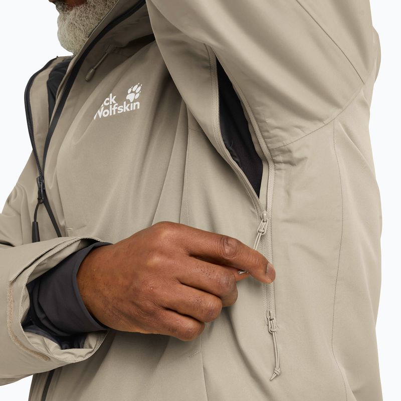 Vyriška striukė nuo lietaus Jack Wolfskin Icecape 2L Down Ins Rds linen 4