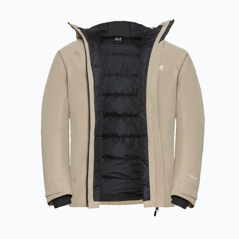 Vyriška striukė nuo lietaus Jack Wolfskin Icecape 2L Down Ins Rds linen 9
