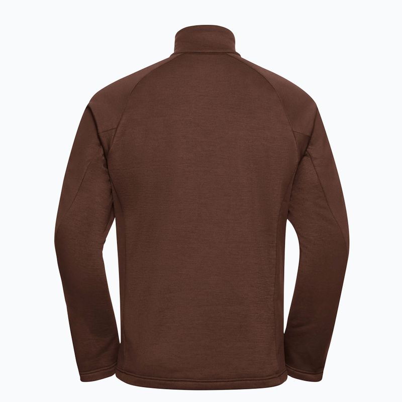 Vyriškas žygio džemperis Jack Wolfskin Peak District Full Ziphot choc 8