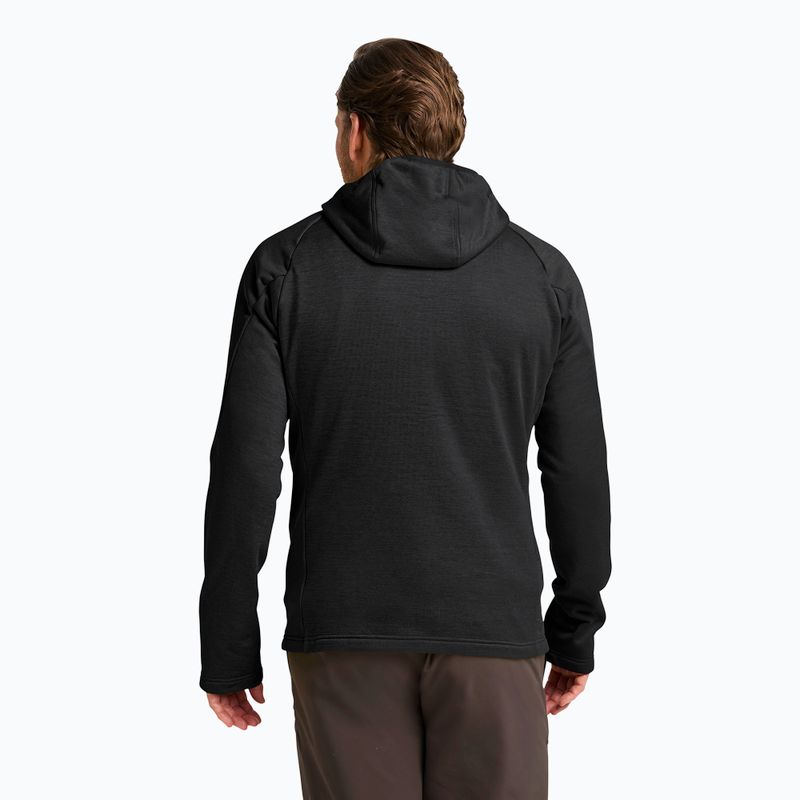 Vyriškas žygio džemperis Jack Wolfskin Peak District Hooded Full Zip black 3