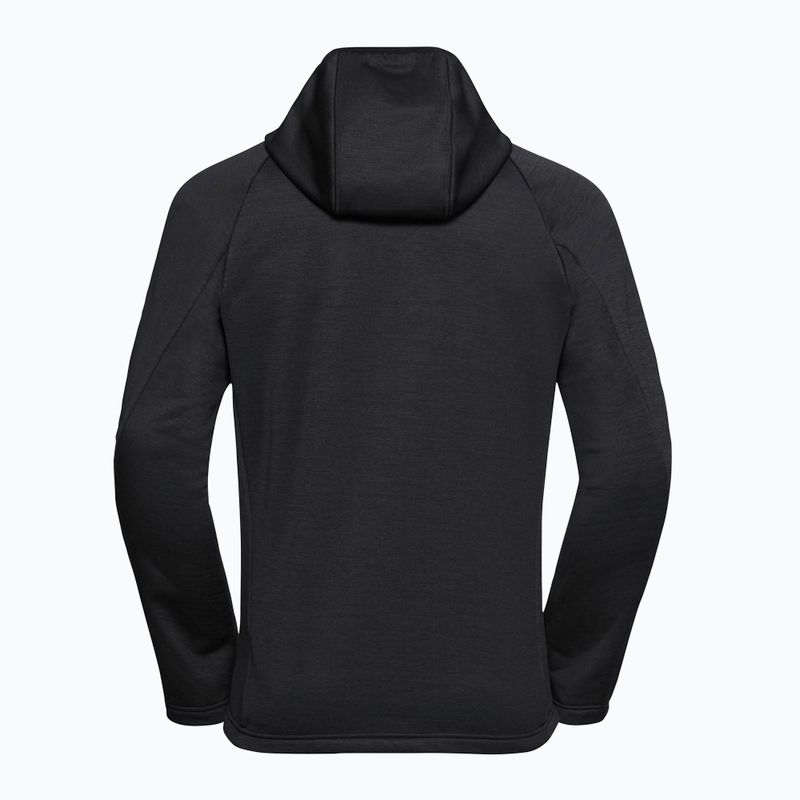 Vyriškas žygio džemperis Jack Wolfskin Peak District Hooded Full Zip black 8