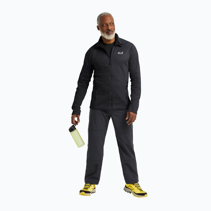 Vyriškas žygio džemperis Jack Wolfskin Peak District Full Zip black 2