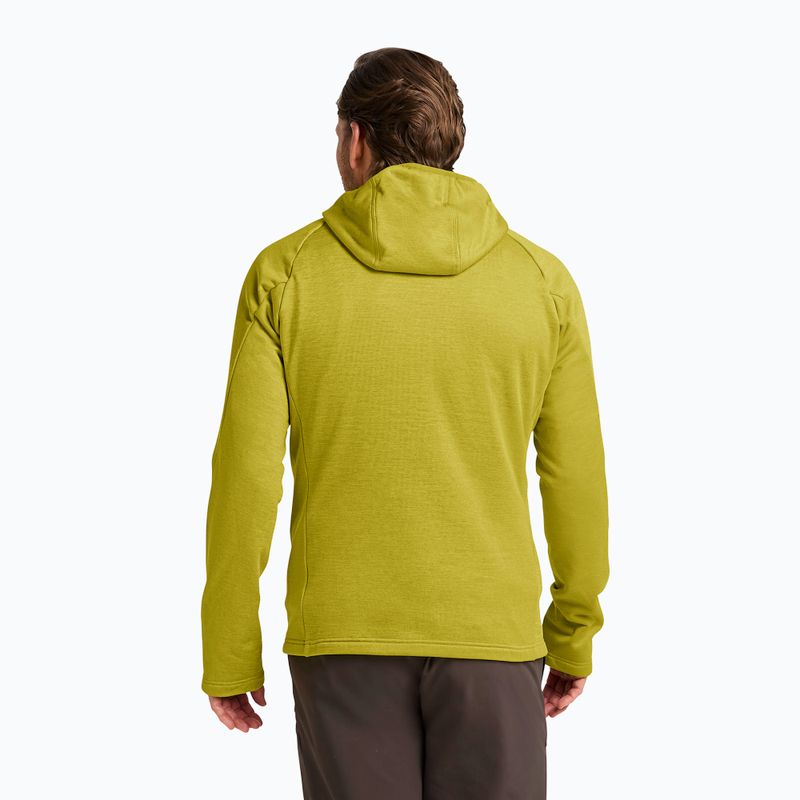 Vyriškas žygio džemperis Jack Wolfskin Peak District Hooded Full Zip chartreuse 3