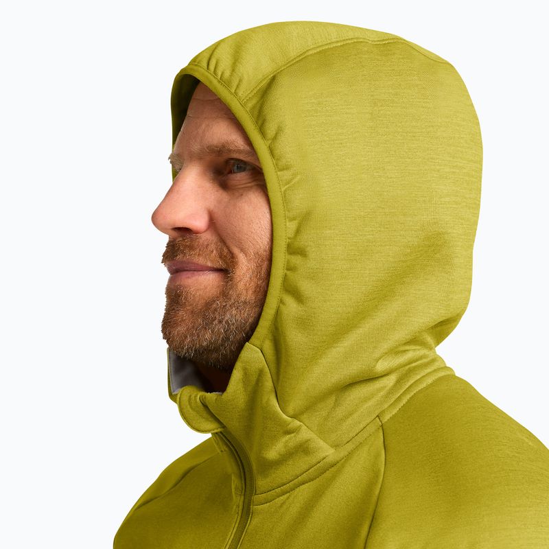Vyriškas žygio džemperis Jack Wolfskin Peak District Hooded Full Zip chartreuse 4