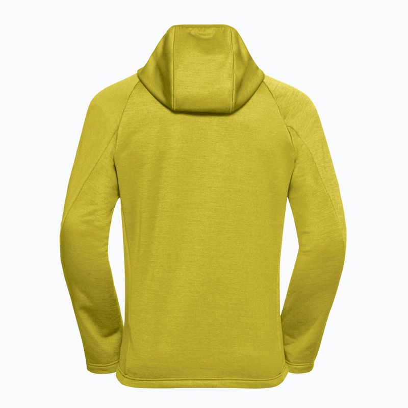 Vyriškas žygio džemperis Jack Wolfskin Peak District Hooded Full Zip chartreuse 8
