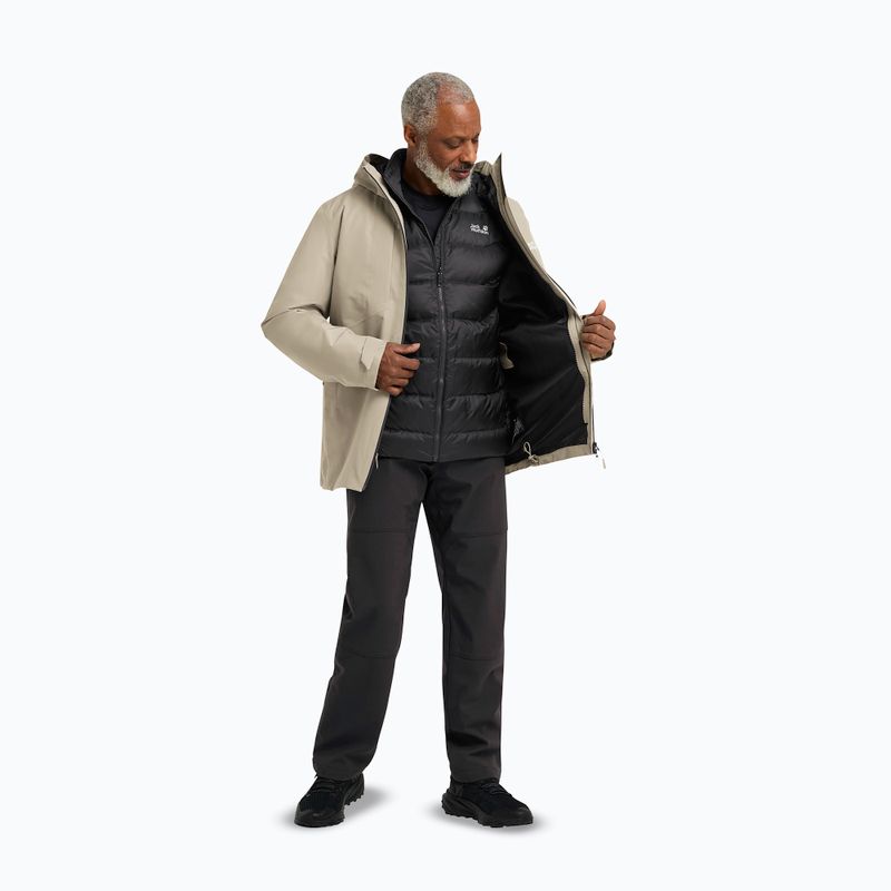 Vyriška striukė 3in1 Jack Wolfskin Icecape 3In1 Down Rds linen 2