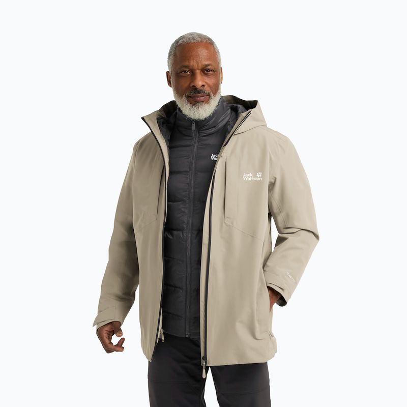 Vyriška striukė 3in1 Jack Wolfskin Icecape 3In1 Down Rds linen 4