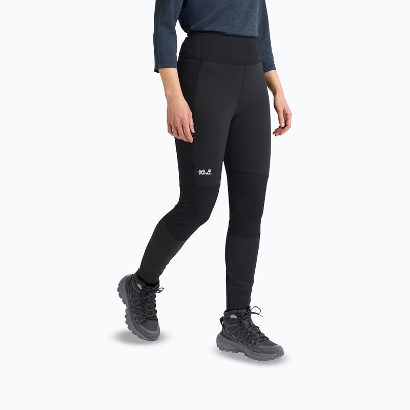 Moteriškos žygio tamprės Jack Wolfskin Hike With Me black
