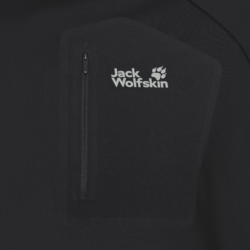 Vyriški marškinėliai ilgomis rankovėmis Jack Wolfskin Prelight Trail Crew black 7