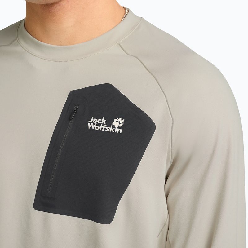 Vyriški marškinėliai ilgomis rankovėmis Jack Wolfskin Prelight Trail Crew pale sand 4