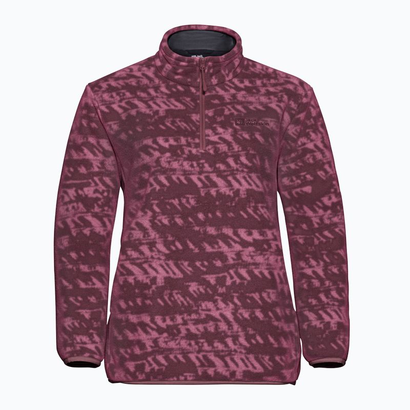 Moteriškas žygio džemperis Jack Wolfskin Big Sky Half Zip raisin 7
