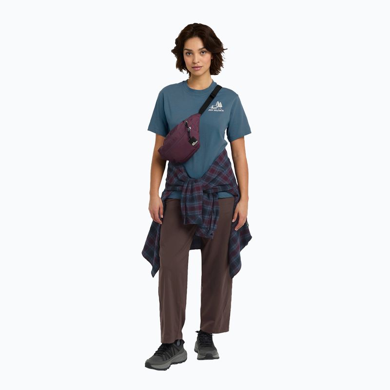 Moteriški marškinėliai Jack Wolfskin Cadena tent aluminium blue 2