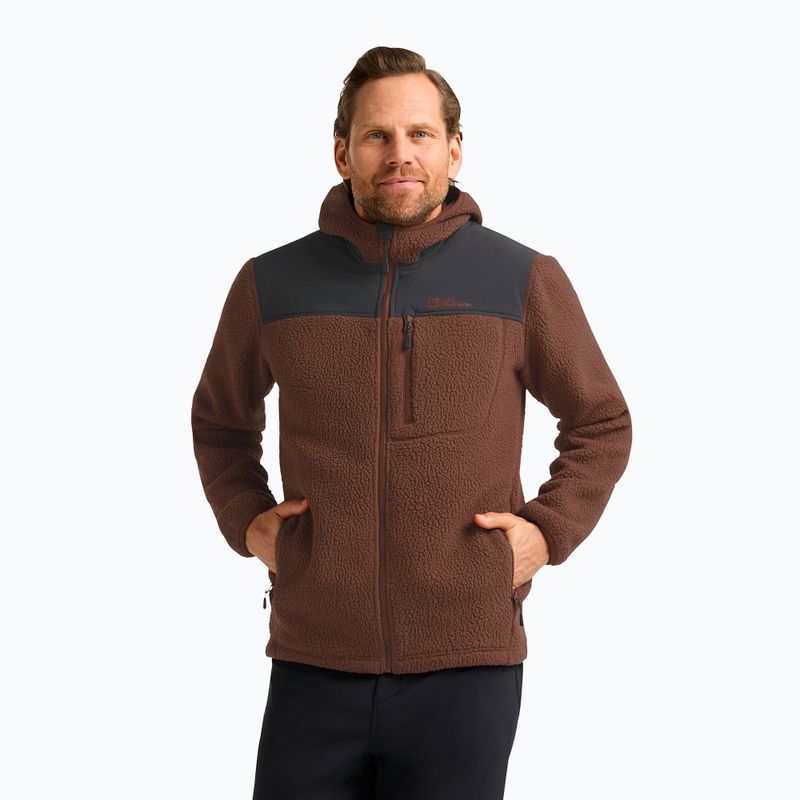 Vyriškas fliso džemperis Jack Wolfskin Kammweg Pile Fz hot choc