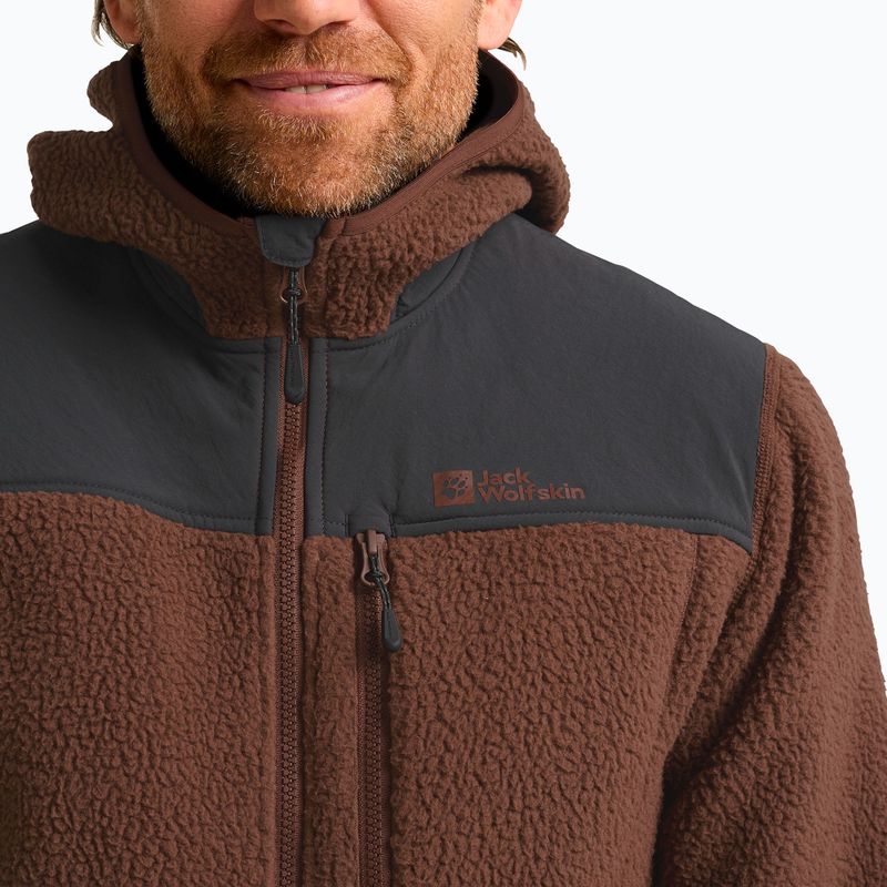 Vyriškas fliso džemperis Jack Wolfskin Kammweg Pile Fz hot choc 4